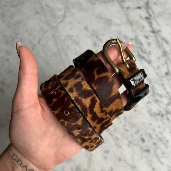 J. Crew | Accessories | J Crew Leather And Calf Hair Leopard  display picture 1